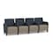 Lesro Siena 4 Seat Tandem Seating, Black, RS NightSky Back, MD Farro Seat, RS NightSky Panels SN4103 - alternate 1